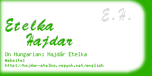 etelka hajdar business card