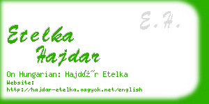 etelka hajdar business card